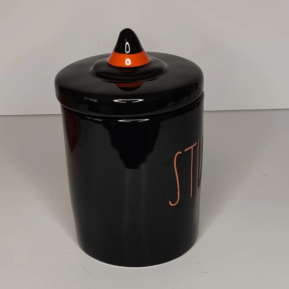 Rae Dunn‎ Black Witch Hat Stuff Halloween Jar Canister
